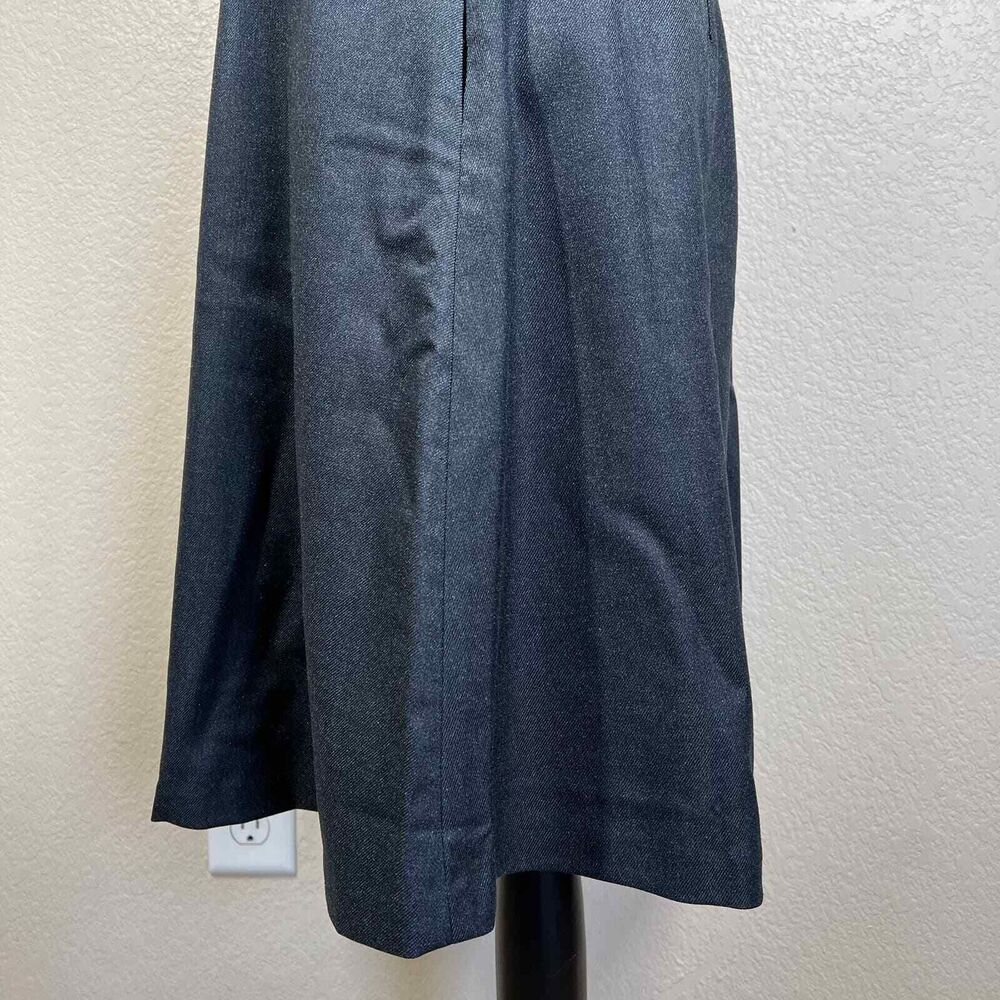 LOFT Women 10 Dress Charcoal Gray Twill Flutter Sleeve Sheath Office business - Picture 12 of 16